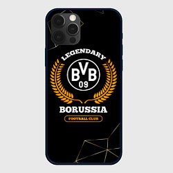 Чехол для iPhone 12 Pro Лого Borussia и надпись Legendary Football Club на, цвет: 3D-черный