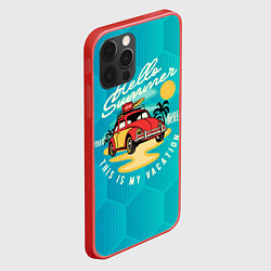 Чехол для iPhone 12 Pro Summer car Авто на пляже, цвет: 3D-красный — фото 2