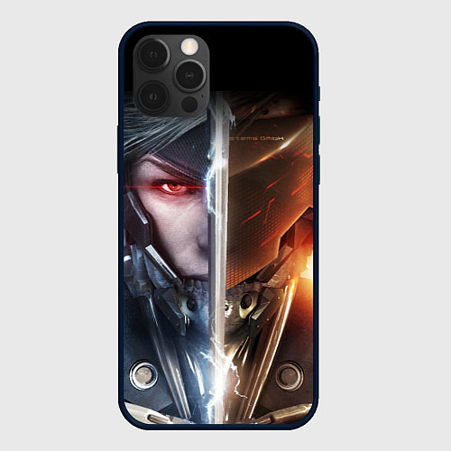 Чехол iPhone 12 Pro METAL GEAR RISING САМУРАЙ / 3D-Черный – фото 1