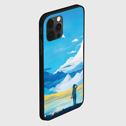 Чехол для iPhone 12 Pro Горное озеро осенним днём, цвет: 3D-черный — фото 2