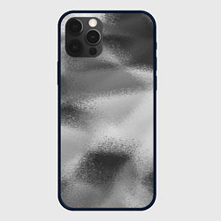 Чехол для iPhone 12 Pro В серых тонах абстрактный узор gray abstract patte, цвет: 3D-черный