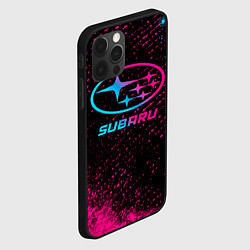 Чехол для iPhone 12 Pro Subaru Neon Gradient FS, цвет: 3D-черный — фото 2