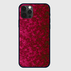 Чехол для iPhone 12 Pro Мраморная красная текстура камня red marble, цвет: 3D-черный