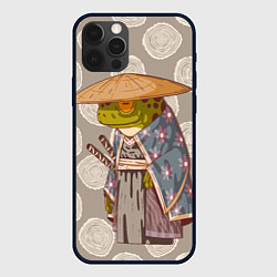 Чехол для iPhone 12 Pro Самурай-лягушка воин, цвет: 3D-черный