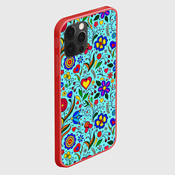 Чехол для iPhone 12 Pro FLOWER PALETTE, цвет: 3D-красный — фото 2