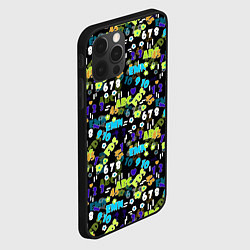 Чехол для iPhone 12 Pro Multicolored alphabet and numbers, цвет: 3D-черный — фото 2