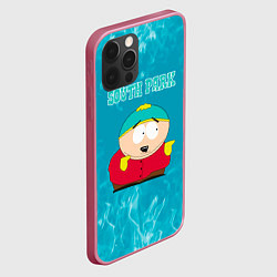 Чехол для iPhone 12 Pro Южный Парк - пламя, цвет: 3D-малиновый — фото 2
