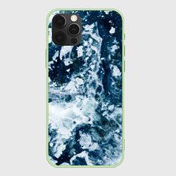 Чехол для iPhone 12 Pro Замерзшие Лужи Зимы, цвет: 3D-салатовый
