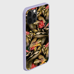 Чехол для iPhone 12 Pro Райский сад цветы и фрукты, цвет: 3D-светло-сиреневый — фото 2