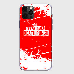 Чехол для iPhone 12 Pro Five Finger Death Punch - metal, цвет: 3D-светло-сиреневый