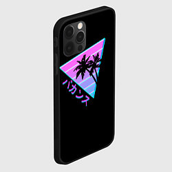 Чехол для iPhone 12 Pro Ретро Пальмы Градиент, цвет: 3D-черный — фото 2