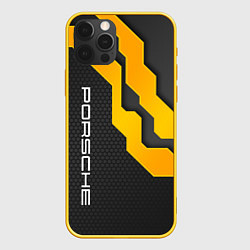 Чехол для iPhone 12 Pro PORSCHE - ТЕХНОЛОГИЧЕСКАЯ БРОНЯ, цвет: 3D-желтый