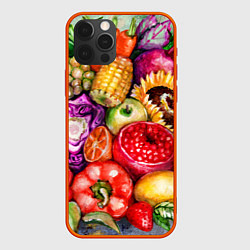 Чехол для iPhone 12 Pro Вкусное изобилие, цвет: 3D-красный