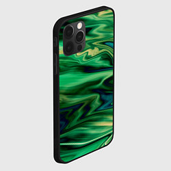 Чехол для iPhone 12 Pro Абстрактный узор в зеленых тонах, цвет: 3D-черный — фото 2