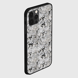 Чехол для iPhone 12 Pro Светло серый абстрактный, цвет: 3D-черный — фото 2