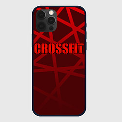 Чехол iPhone 12 Pro CROSSFIT - КРАСНЫЕ ЛИНИИ
