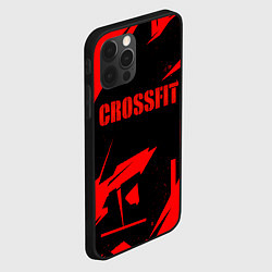 Чехол для iPhone 12 Pro Кроссфит - красная абстракция, цвет: 3D-черный — фото 2