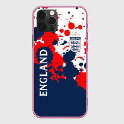Чехол для iPhone 12 Pro Сборная Англии Краска, цвет: 3D-малиновый