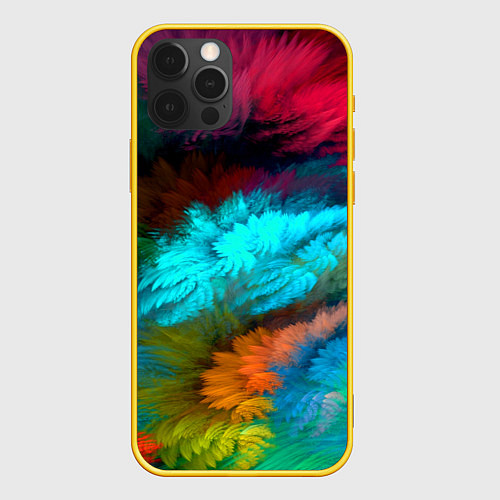 Чехол iPhone 12 Pro Colorful Explosion / 3D-Желтый – фото 1