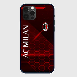 Чехол для iPhone 12 Pro Ac milan Соты, цвет: 3D-черный