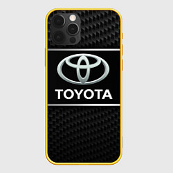 Чехол для iPhone 12 Pro Toyota Карбон, цвет: 3D-желтый