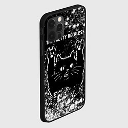 Чехол для iPhone 12 Pro Группа The Pretty Reckless и рок кот, цвет: 3D-черный — фото 2