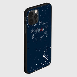 Чехол для iPhone 12 Pro Stray Kids - брызги, цвет: 3D-черный — фото 2