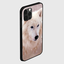 Чехол для iPhone 12 Pro Белый зимний волк, цвет: 3D-черный — фото 2