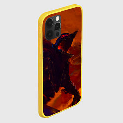 Чехол для iPhone 12 Pro Берсерк Гатс Прорыв Через Огнь, цвет: 3D-желтый — фото 2