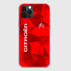 Чехол для iPhone 12 Pro Citroёn - logo, цвет: 3D-малиновый