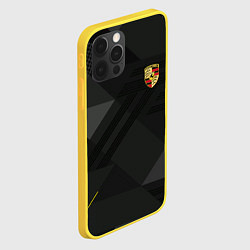 Чехол для iPhone 12 Pro Porsche - logo, цвет: 3D-желтый — фото 2