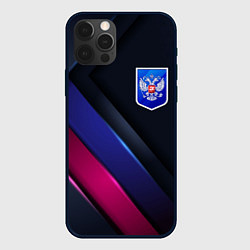 Чехол для iPhone 12 Pro Dark Герб России, цвет: 3D-черный