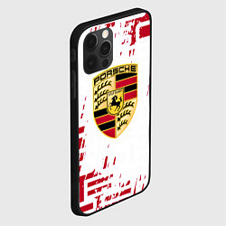 Чехол для iPhone 12 Pro Porsche - паттерн, цвет: 3D-черный — фото 2