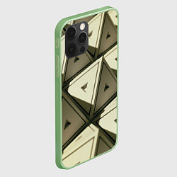 Чехол для iPhone 12 Pro 3D иллюзия-пирамиды, цвет: 3D-салатовый — фото 2