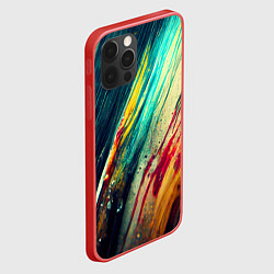 Чехол для iPhone 12 Pro Темные и яркие потеки краски, цвет: 3D-красный — фото 2