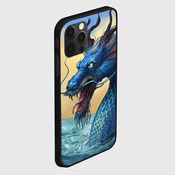 Чехол для iPhone 12 Pro Японский Дракон В Воде, цвет: 3D-черный — фото 2