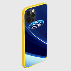 Чехол для iPhone 12 Pro Ford - абстракция, цвет: 3D-желтый — фото 2