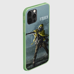 Чехол для iPhone 12 Pro STALKER Одиночка Возле Аномалии, цвет: 3D-салатовый — фото 2