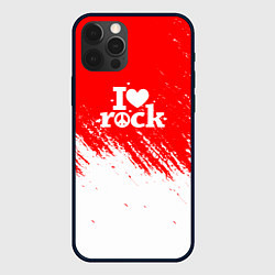 Чехол iPhone 12 Pro I love rock - краска
