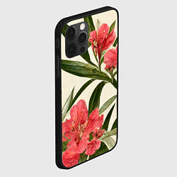 Чехол для iPhone 12 Pro Олеандр Элегантные цветы, цвет: 3D-черный — фото 2