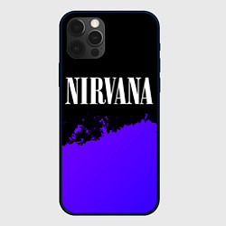 Чехол для iPhone 12 Pro Nirvana purple grunge, цвет: 3D-черный