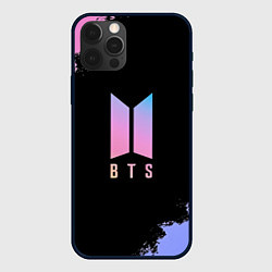 Чехол для iPhone 12 Pro BTS Blue And Pink, цвет: 3D-черный
