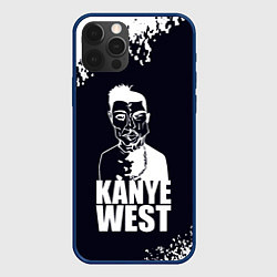 Чехол для iPhone 12 Pro Kanye west - tuxtera брызги, цвет: 3D-тёмно-синий