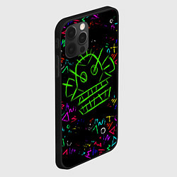 Чехол для iPhone 12 Pro League Of Legends: Arcane neon, цвет: 3D-черный — фото 2