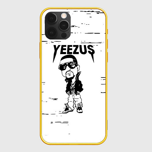 Чехол iPhone 12 Pro Kanye west - yeezus / 3D-Желтый – фото 1