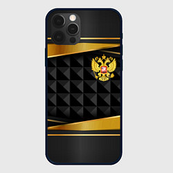 Чехол iPhone 12 Pro Gold & black - Russia