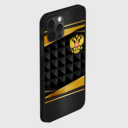 Чехол для iPhone 12 Pro Gold & black - Russia, цвет: 3D-черный — фото 2