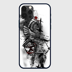 Чехол для iPhone 12 Pro СССР - газета, цвет: 3D-черный