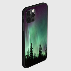 Чехол для iPhone 12 Pro Сияние над лесом, цвет: 3D-черный — фото 2