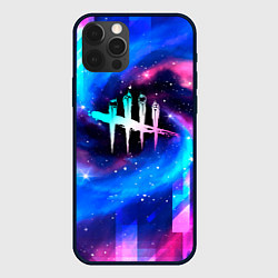 Чехол для iPhone 12 Pro Dead by Daylight неоновый космос, цвет: 3D-черный